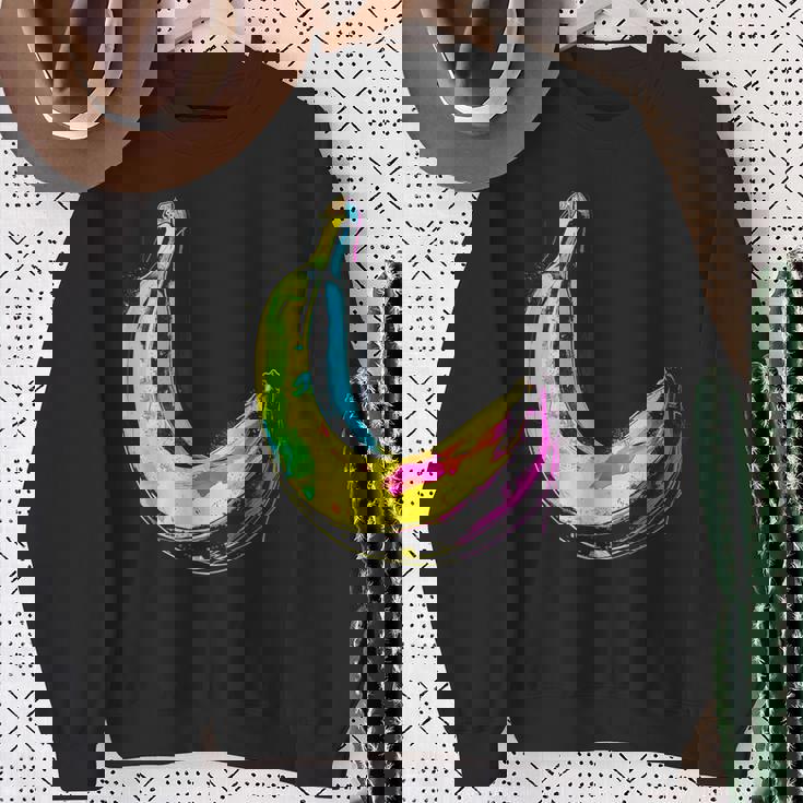 バナナ フルーツ モチーフ イラスト アート バナナ スウェットシャツ 年配の女性への贈り物