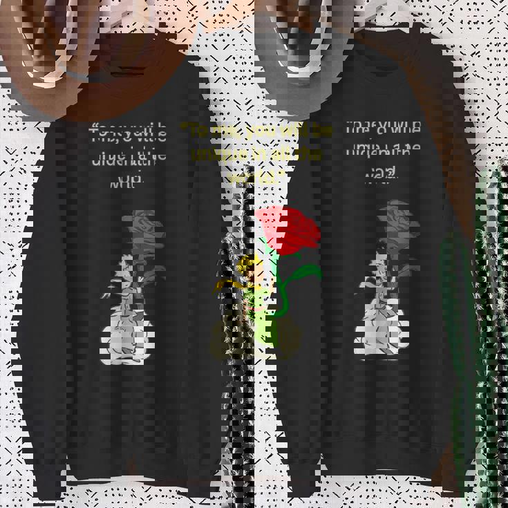 バラの言葉が入った星の王子様 スウェットシャツ 年配の女性への贈り物