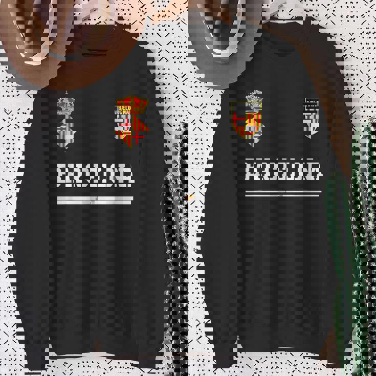 バルセロナ サッカースポーツ フラッグ フットボール スウェットシャツ 年配の女性への贈り物