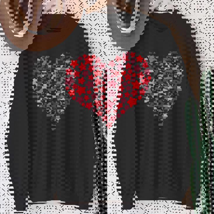 バレンタインデーのプレゼント かわいいラブハート スター カップルalentine's Day Cute Love スウェットシャツ 年配の女性への贈り物