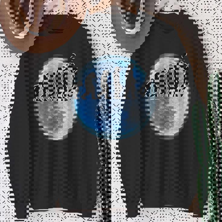 バレーボール 面白tシャツ 人類の進化 おもしろ バレー 服 オリジナル 部活動 おもしろグッズ ネタ メンズ スウェットシャツ 年配の女性への贈り物