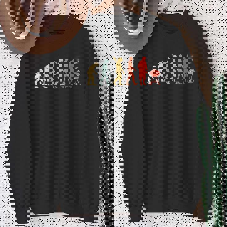 バーベキュー進化論 Bbq Lover Grill Meat Grill Dad スウェットシャツ 年配の女性への贈り物