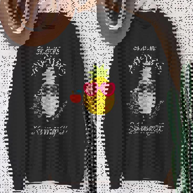 パイナップル サングラス アロハ ビーチ ハワイアン ハワイ スウェットシャツ 年配の女性への贈り物