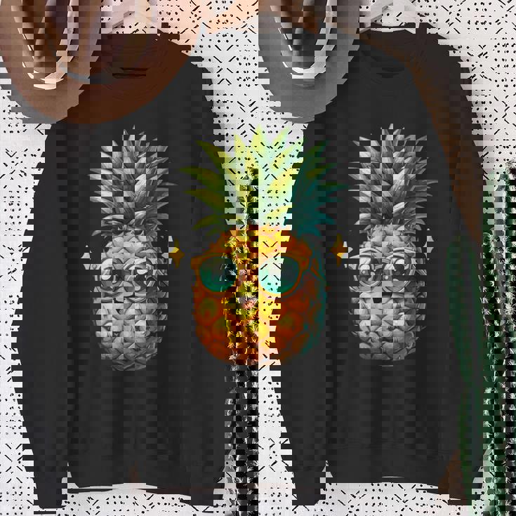 パイナップル柄 フルーツタリアン トロピカルパイナップル フルーツファン スウェットシャツ 年配の女性への贈り物