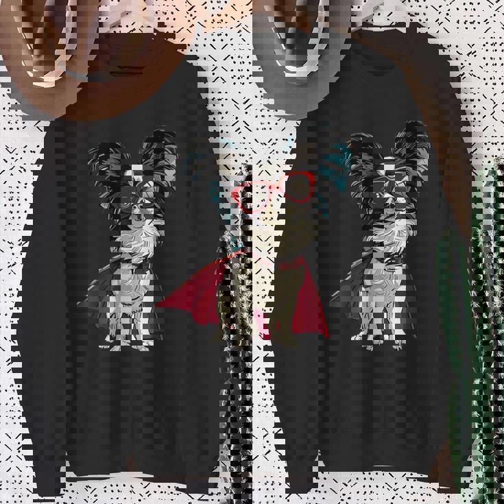 パピヨンドッグ-パピヨン スウェットシャツ 年配の女性への贈り物