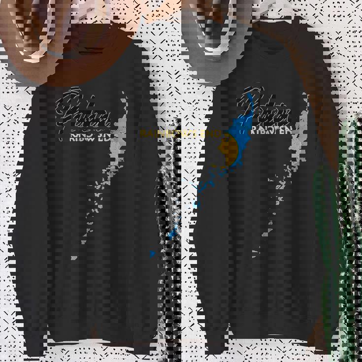 パラオ国旗 パラオ地図 スウェットシャツ 年配の女性への贈り物