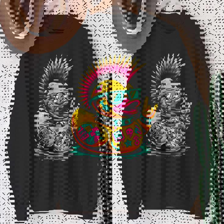 パンク アヒルの子 パンクロック スウェットシャツ 年配の女性への贈り物