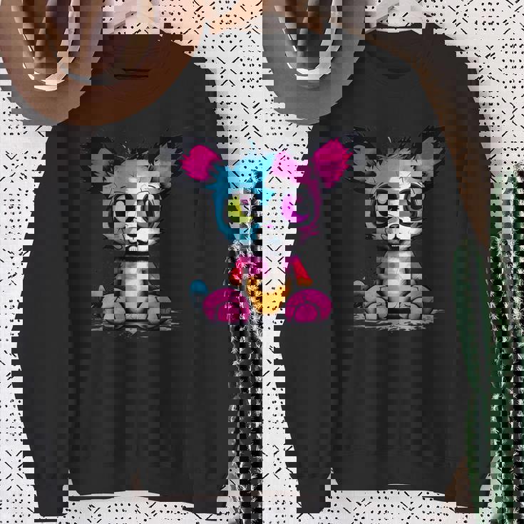 パンク モンスター 都会のぬいぐるみ くま 不気味でかわいい 怖い スウェットシャツ 年配の女性への贈り物