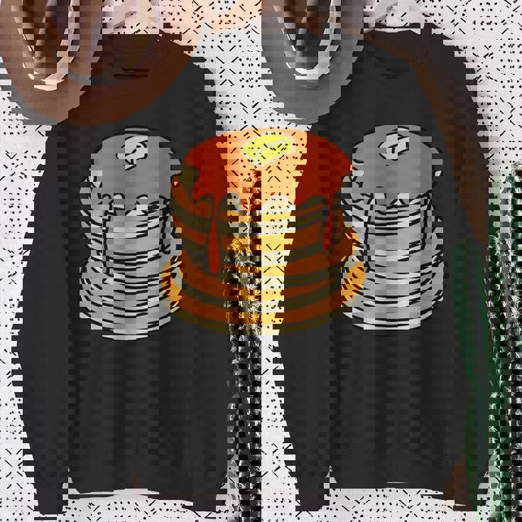 パンケーキとシロップ スウェットシャツ 年配の女性への贈り物