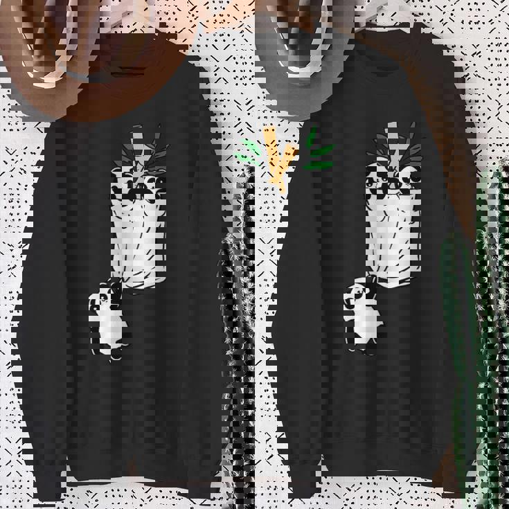 パンダのポケットに入ったパンダ スウェットシャツ 年配の女性への贈り物