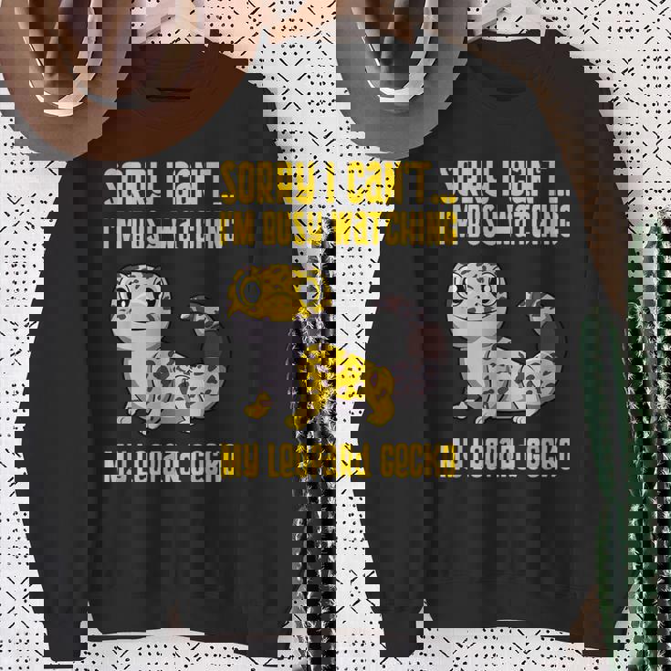 ヒョウモントカゲモドキについて考える かわいいトカゲ スウェットシャツ 年配の女性への贈り物