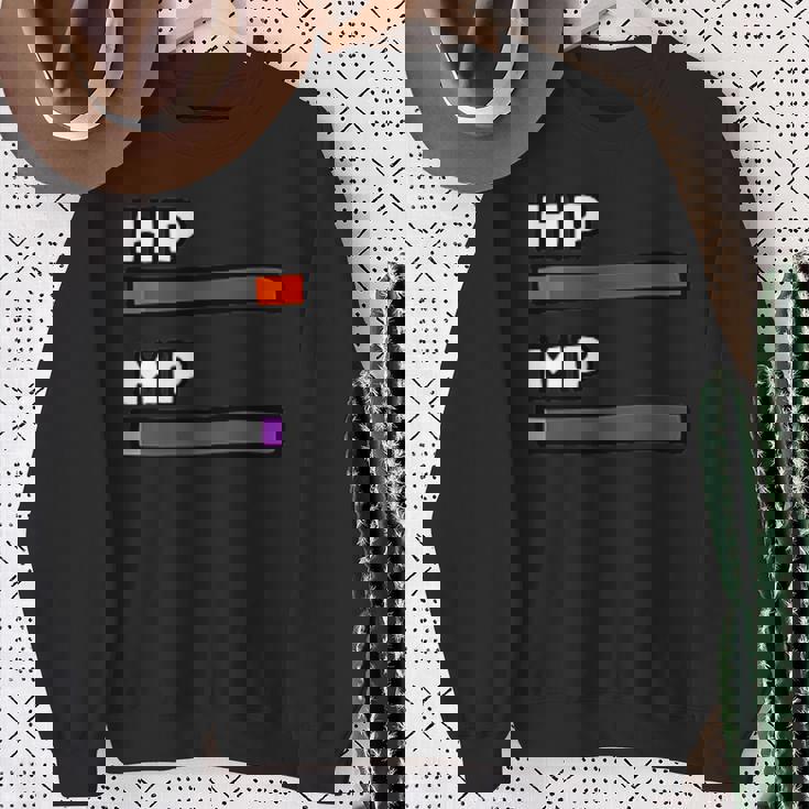 ビデオゲームのようなhp&Mpゲージ。 スウェットシャツ 年配の女性への贈り物