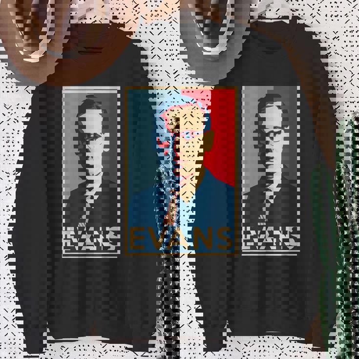 ビル・エヴァンス・ホープ ポスター グレート・オブ・ジャズ・ヒストリー スウェットシャツ 年配の女性への贈り物