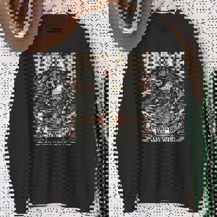 ビンテージ 1961 1961年生まれ 63歳の誕生日 バイクバイカー スウェットシャツ 年配の女性への贈り物