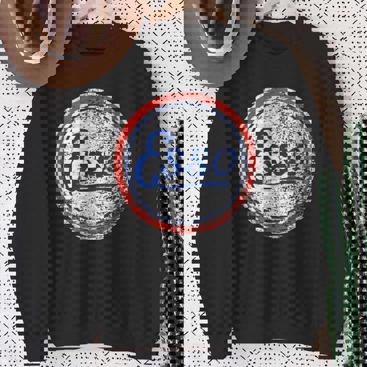 ビンテージ Esso ガソリンスタンドサイン スウェットシャツ 年配の女性への贈り物