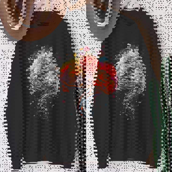 ビンテージ 人体解剖学 脳 カラフル 脳 科学と芸術 スウェットシャツ 年配の女性への贈り物