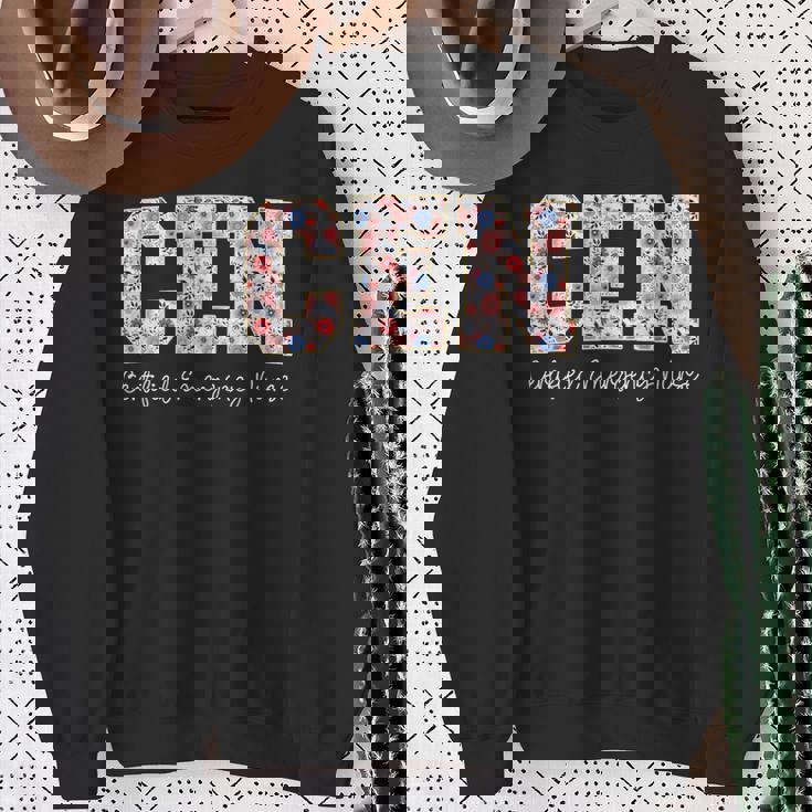 ビンテージcen認定緊急看護師ワイルドフラワーer医師 スウェットシャツ 年配の女性への贈り物