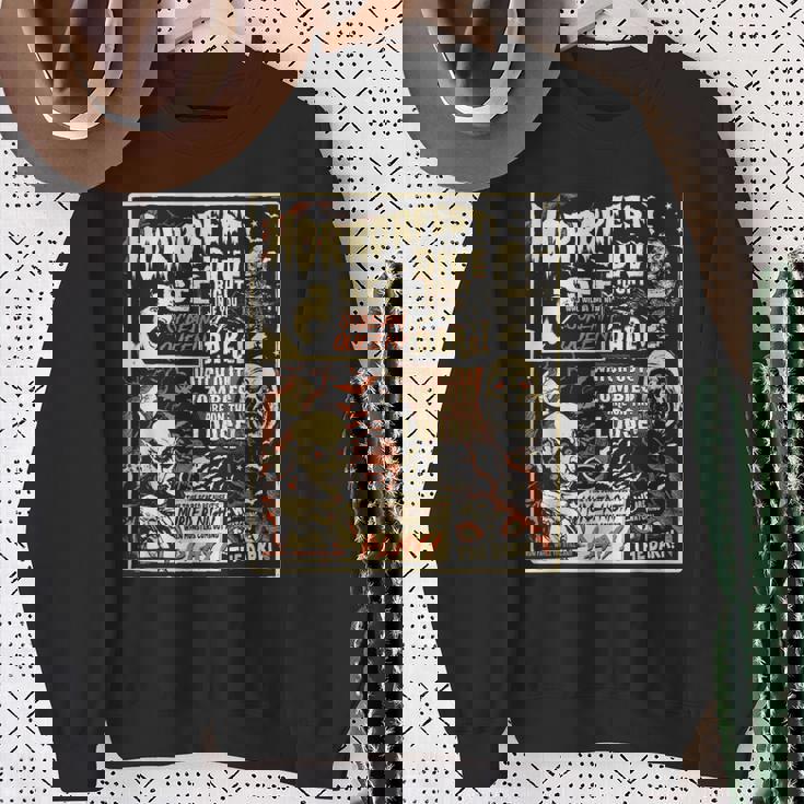 ビンテージホラーフェストポスターハロウィン映画オールドタイムホラー スウェットシャツ 年配の女性への贈り物