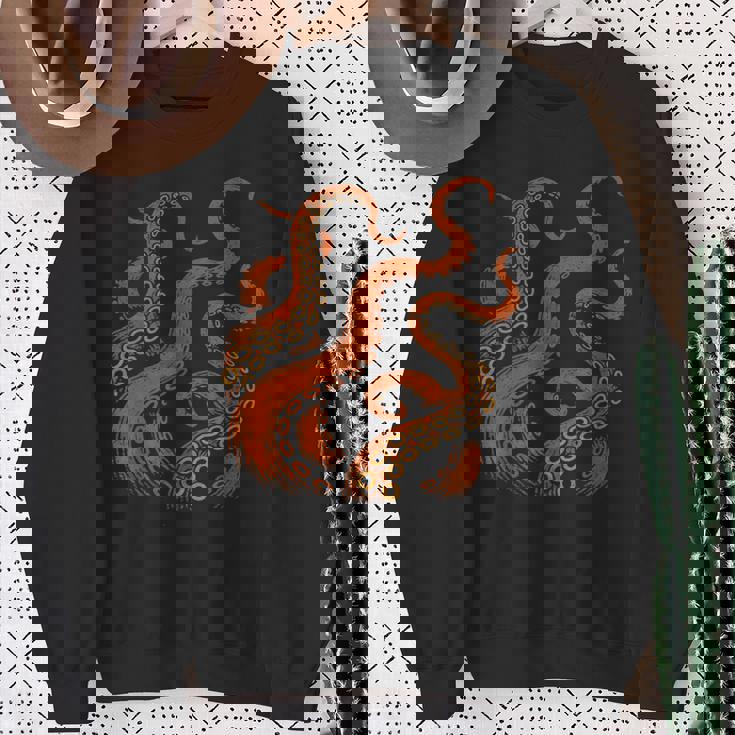 ビンテージ海モンスターtシャツ ディープオーシャンアートグラフィックtシャツ スウェットシャツ 年配の女性への贈り物