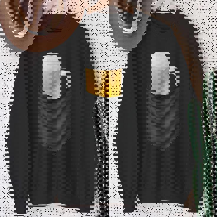 ビール 酒 面白いtシャツ 面白い ジョッキ ポケット 飲み おもしろ 飲み会 のんべえ メンズ ネタ 服 スウェットシャツ 年配の女性への贈り物