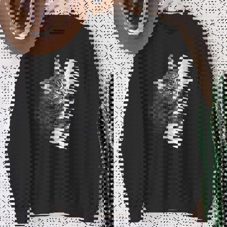 ピアノ 猫 スウェットシャツ 年配の女性への贈り物