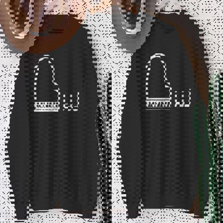 ピアノ 音符 楽譜 音楽 楽器 スウェットシャツ 年配の女性への贈り物