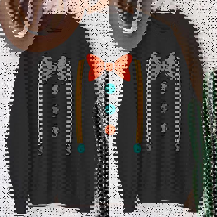 ピエロ 蝶ネクタイ サスペンダー コスチューム かわいい ハロウィン 男性 男の子 キッズ スウェットシャツ 年配の女性への贈り物