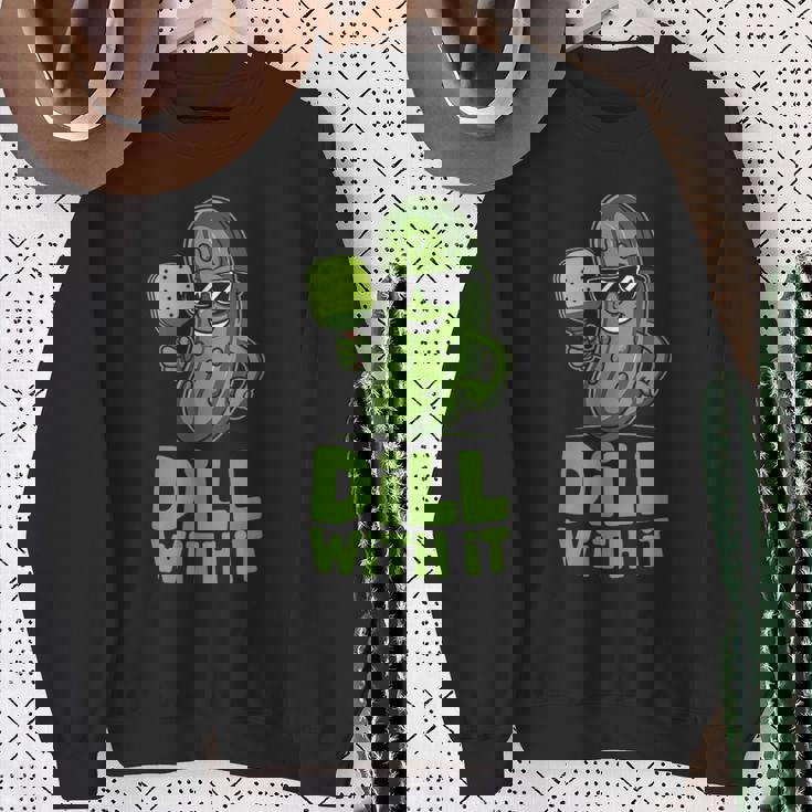 ピクルス ピックルボール キュウリ ベジタリアン ディル With It メンズ レディース スウェットシャツ 年配の女性への贈り物