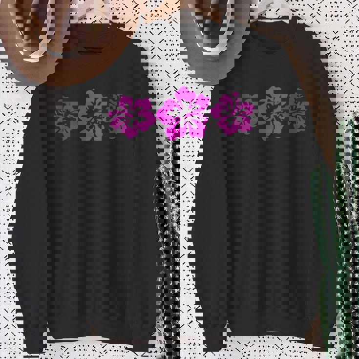 ピンク ハイビスカス フラワー ハワイアン スウェットシャツ 年配の女性への贈り物