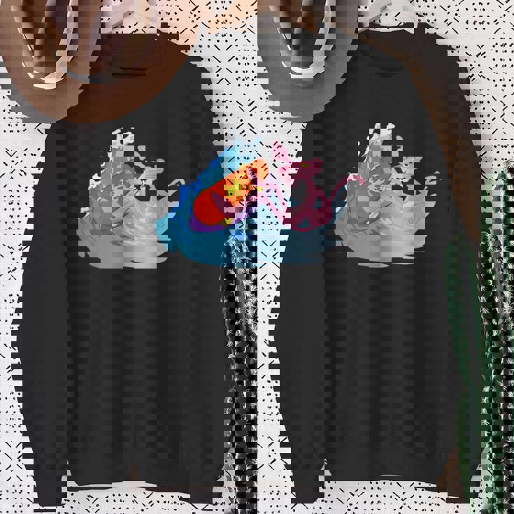 ピンクパンサー ビーチサーフィン 夏休み スウェットシャツ 年配の女性への贈り物