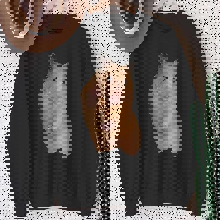 ピースサイン ハムスター ミーム スウェットシャツ 年配の女性への贈り物