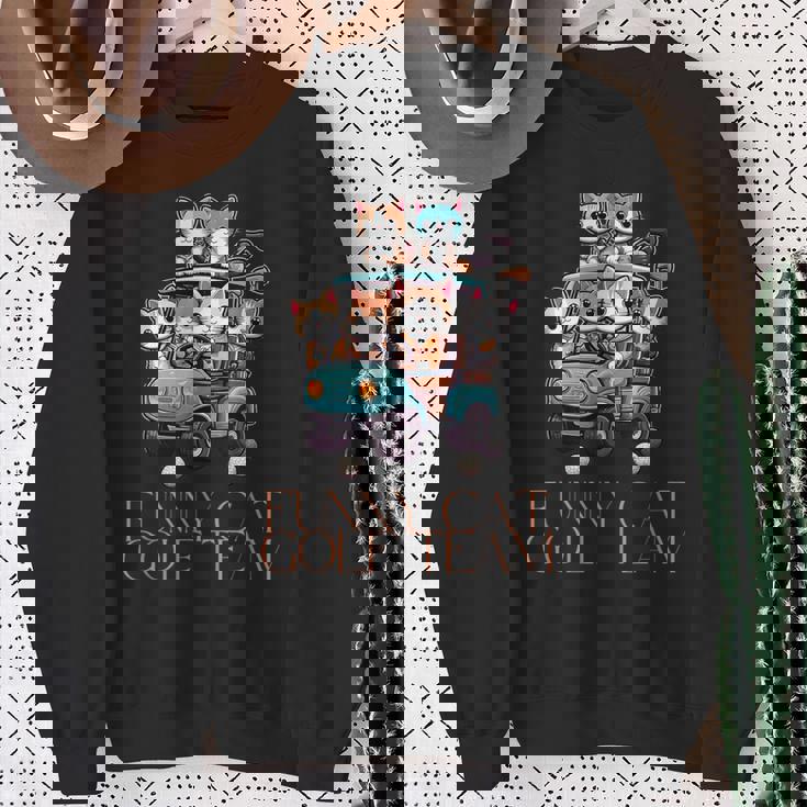 ファニーキャットゴルフチーム アニメ スウェットシャツ 年配の女性への贈り物