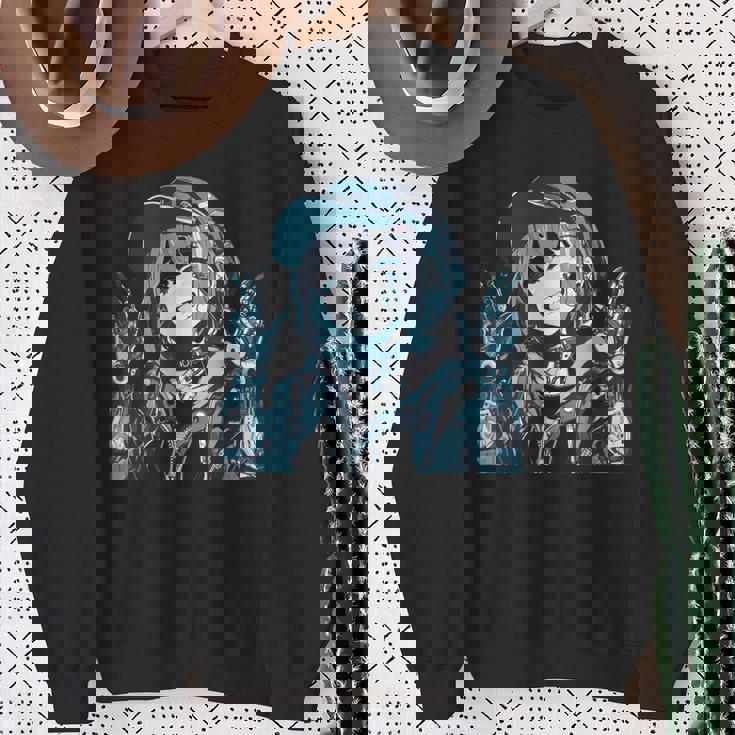 ファニースマイル サイバーパンク Nr 7 スウェットシャツ 年配の女性への贈り物