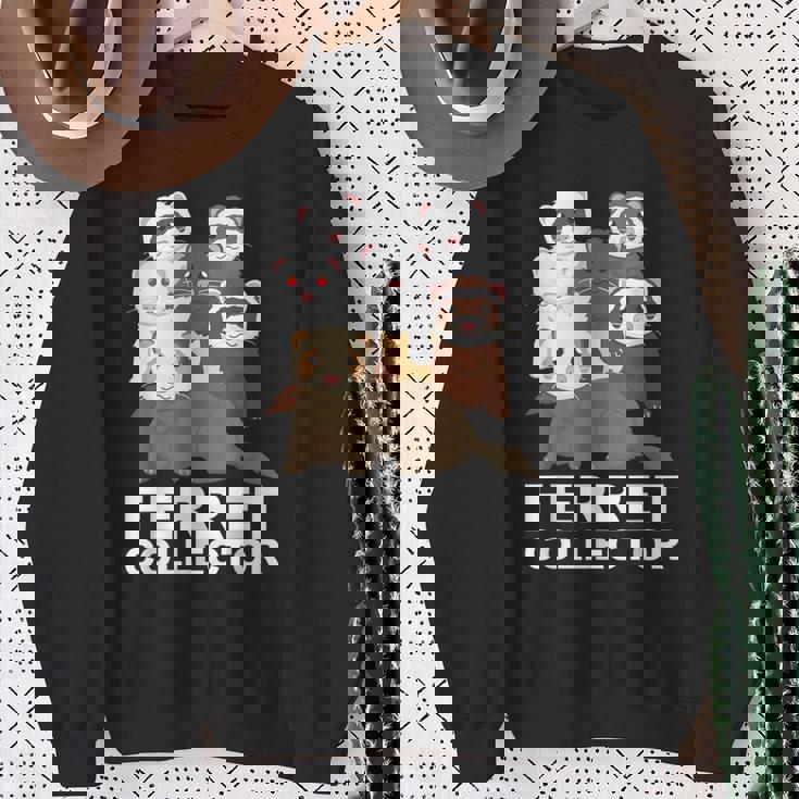 フェレット コレクター ファニー フェレット 恋人 スウェットシャツ 年配の女性への贈り物