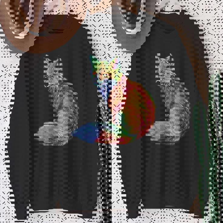 フォックス 賢いキツネ 森の動物たち スウェットシャツ 年配の女性への贈り物