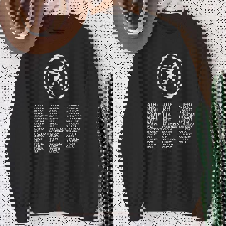 フォネティックコード飛行機パイロット スウェットシャツ 年配の女性への贈り物