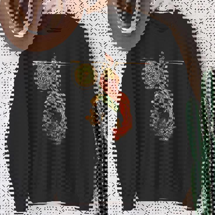 フクロウと槍のアテナ スウェットシャツ 年配の女性への贈り物