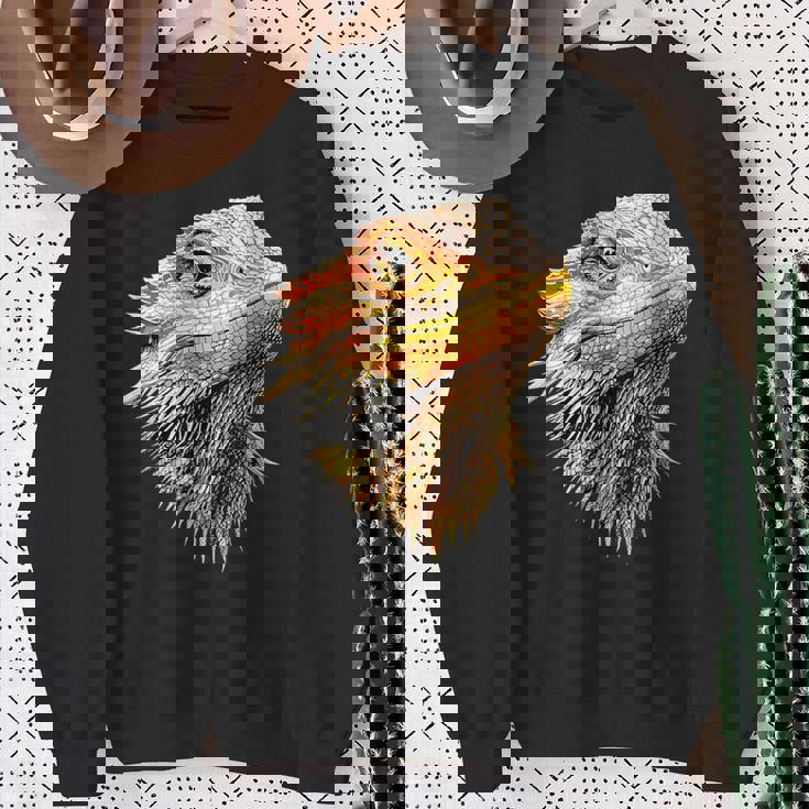 フトアゴヒゲトカゲ ポゴナ フトアゴヒゲトカゲ かわいいフトアゴヒゲトカゲ スウェットシャツ 年配の女性への贈り物