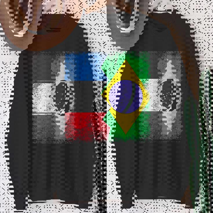 フランス ブラジルの旗 スウェットシャツ 年配の女性への贈り物