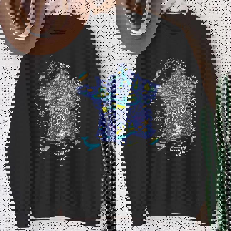 フランス 地図 ヨーロッパ パリ ツアー エッフェル フランス バケーション お土産 スウェットシャツ 年配の女性への贈り物