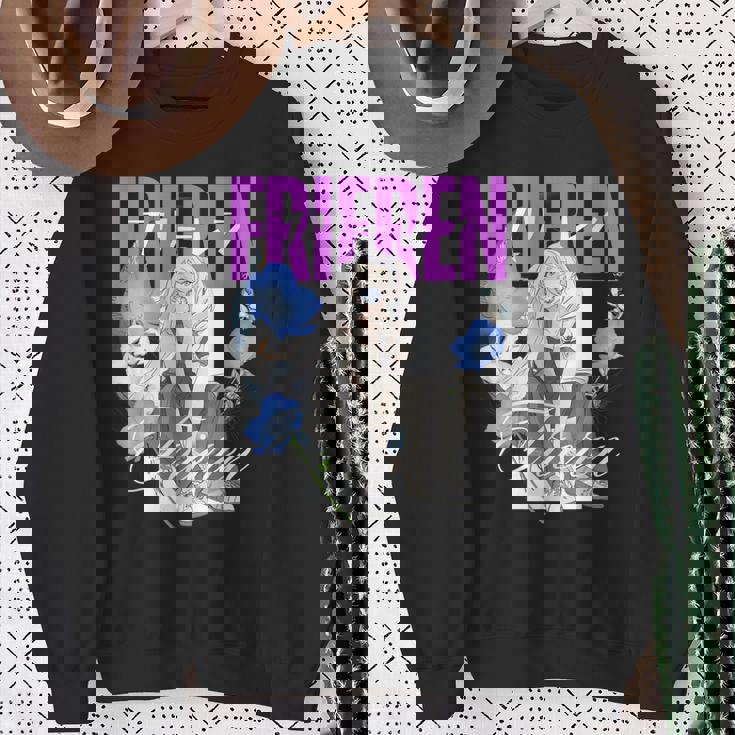 フリーレンと一緒にネモフィラの花園で冷やす時間 スウェットシャツ 年配の女性への贈り物