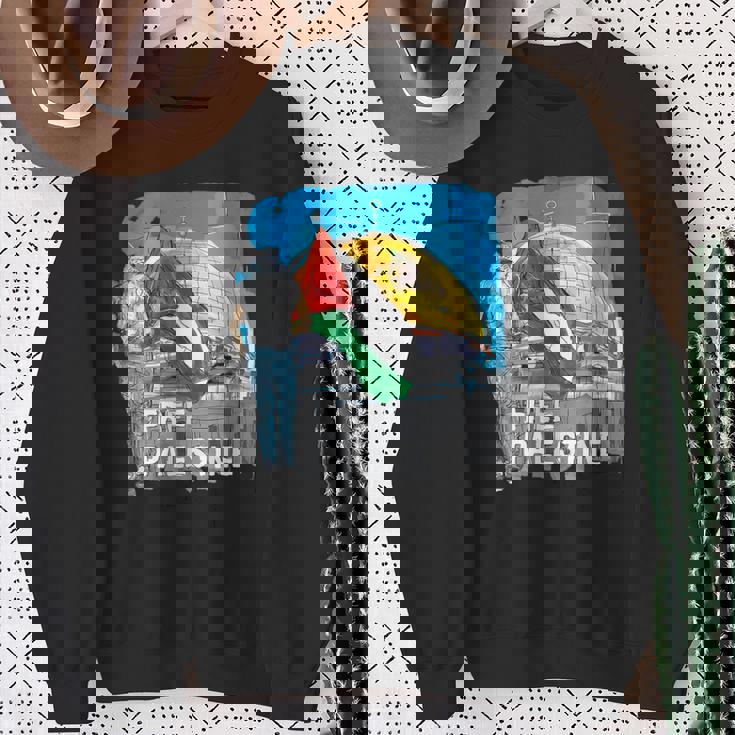 フリー・パレスチナ セーブ・ガザ スウェットシャツ 年配の女性への贈り物