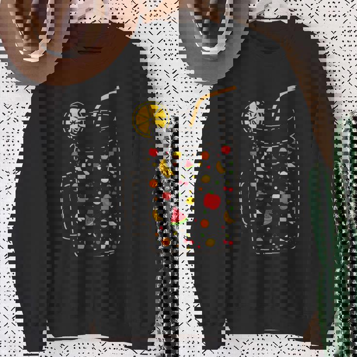 フルーツスムージー、健康的な食事、フルーツジュース、夏 スウェットシャツ 年配の女性への贈り物