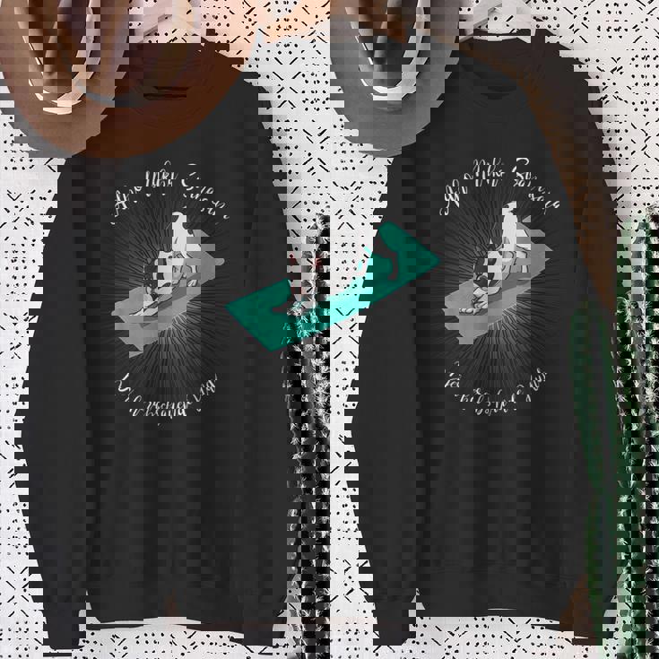 フレンチブルドッグヨガ用ヨガダウンワードドッグ スウェットシャツ 年配の女性への贈り物