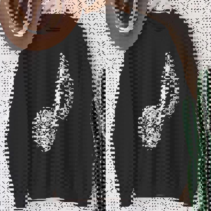 フレンチホルンのドローイング スウェットシャツ 年配の女性への贈り物