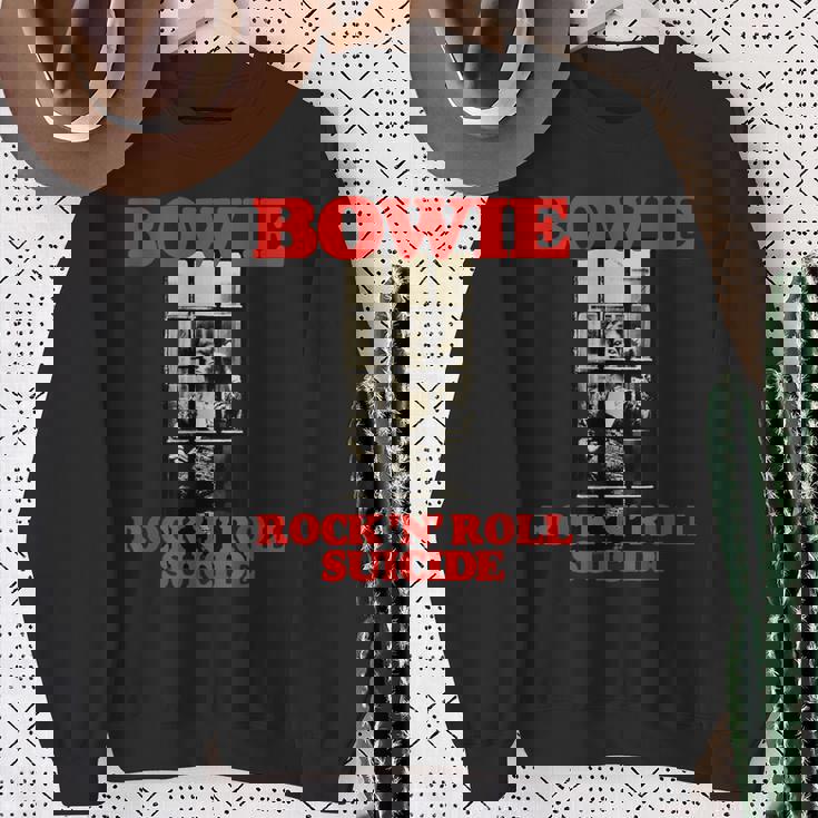 ブライアン・ウォードによるデヴィッド・ボウイ・ロックンロール自殺写真 スウェットシャツ 年配の女性への贈り物