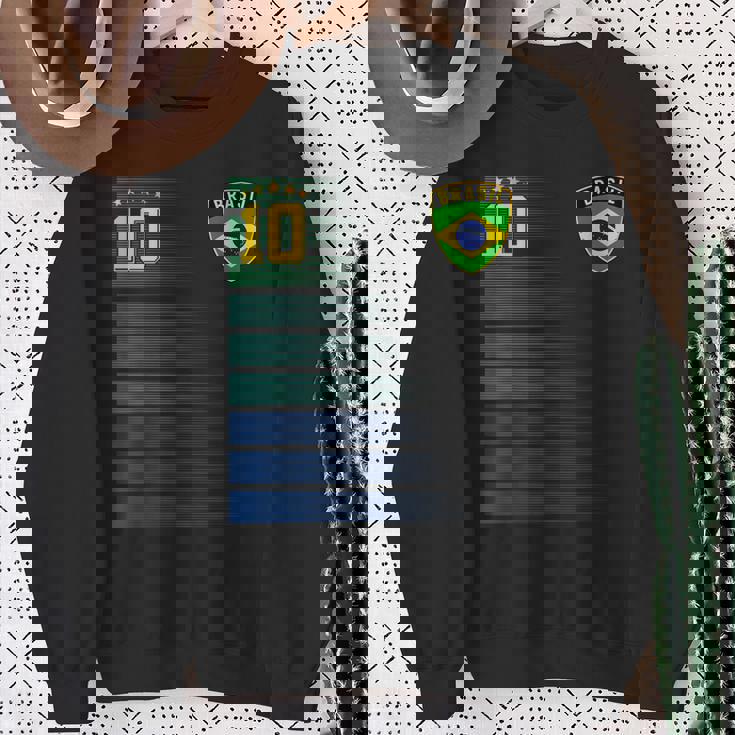 ブラジル サッカーファン ジャージ ブラジル国旗 フットボール愛好家 スウェットシャツ 年配の女性への贈り物