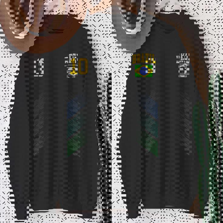 ブラジル サッカーファンジャージー ブラジル国旗 フットボール愛好家 スウェットシャツ 年配の女性への贈り物