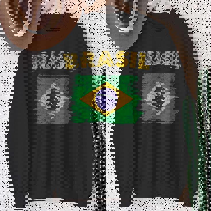 ブラジルの国旗 Brasil スウェットシャツ 年配の女性への贈り物