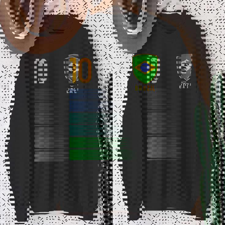 ブラジル国旗 ブラジルのプライド愛好家 スウェットシャツ 年配の女性への贈り物